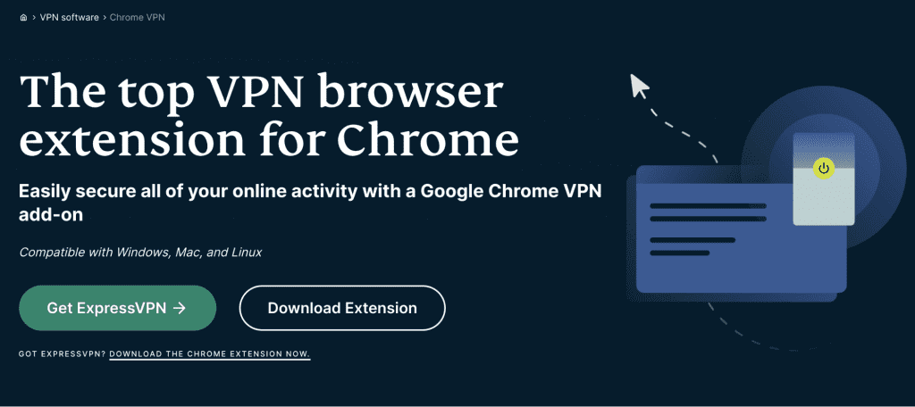 ExpressVPN Chrome VPN extension - best vpn for chrome