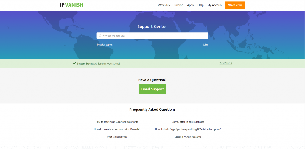 IPVanish Customer Support