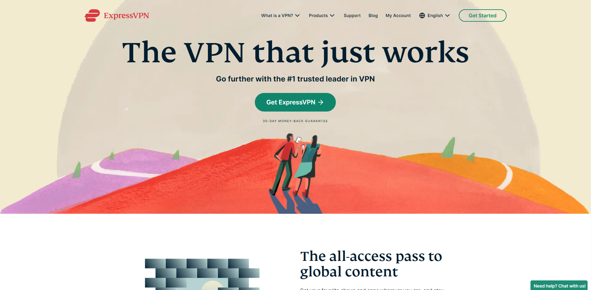 ExpressVPN homepage