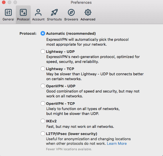 ExpressVPN security protocols